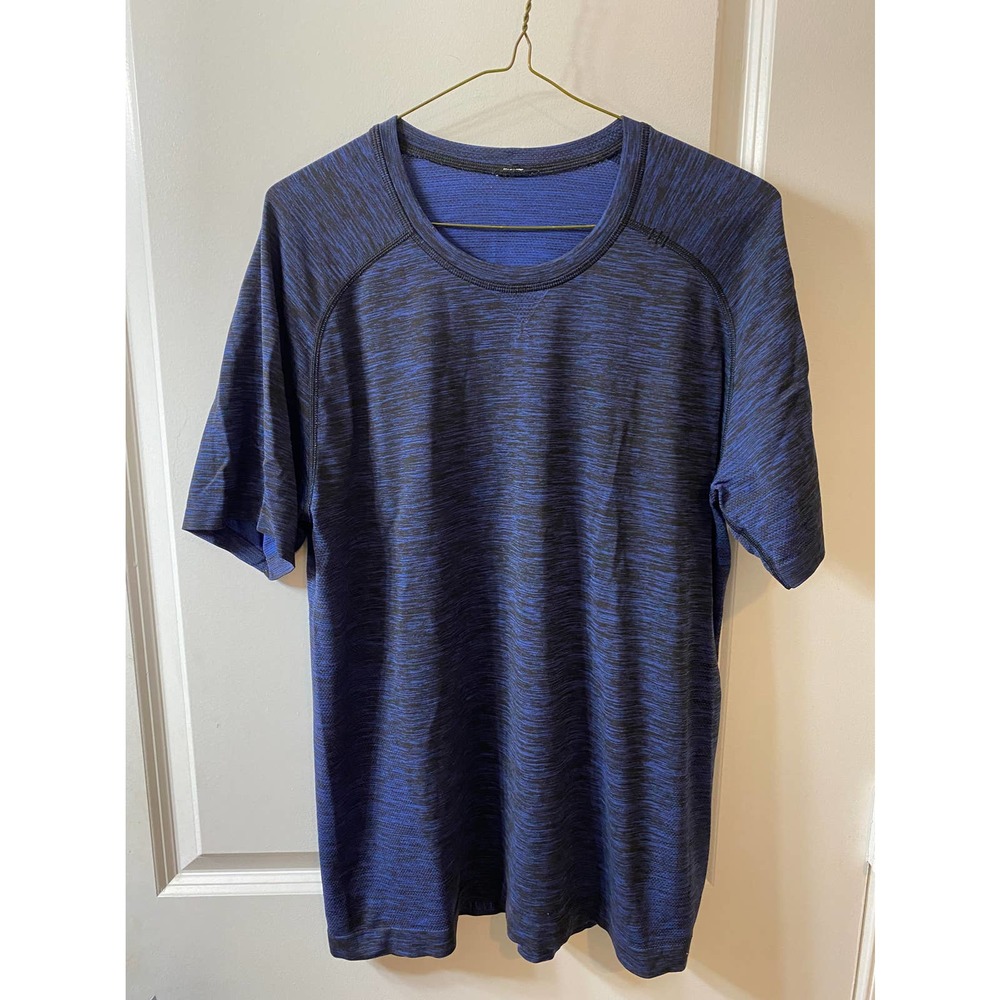 Lululemon Men's Medium Metal Vent Tech S/S Black Blue